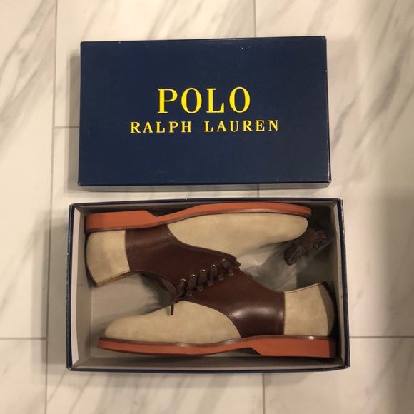 Mens Polo Ralph Lauren Leather and Suede Shoes - Picture 5 of 6